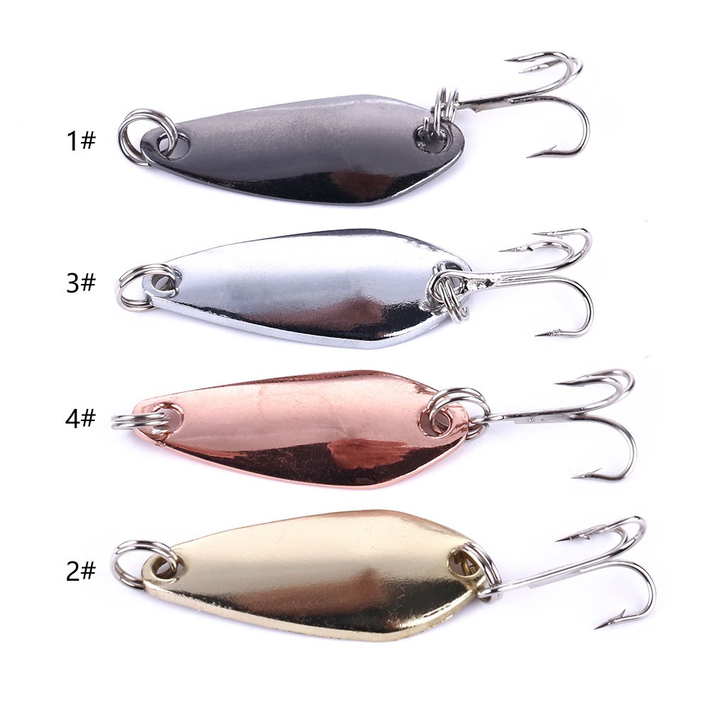 Hengjia 1pcs 3.5cm 3.7g Metal Payet Umpan Pancing Sequins Spoon Ikan Fishing Lure Spinner Bait Kail