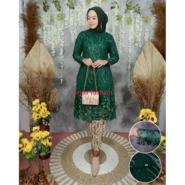 SETELAN KEBAYA TUNIK TULLE MODERN//KEBAYA  MODERN//KEBAYA WISUDA//KEBAYA TUNIK MODERN BY BA