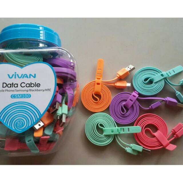 Kabel data vivan csm 100 Micro USB Samsung BB Xiaomi Asus CSM100