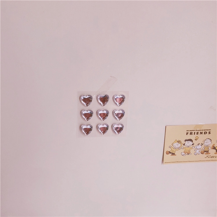 Ins girl love stickers acrylic peach heart stickers DIY diary hand account decorative stickers