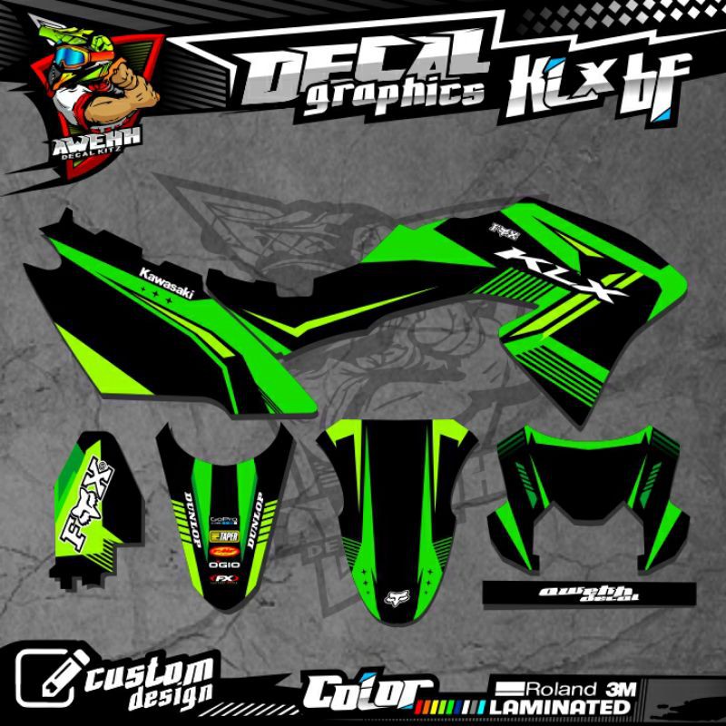 DECAL KLX BF 150 KLX BF SE KLX LAMA GREEN HIJAU