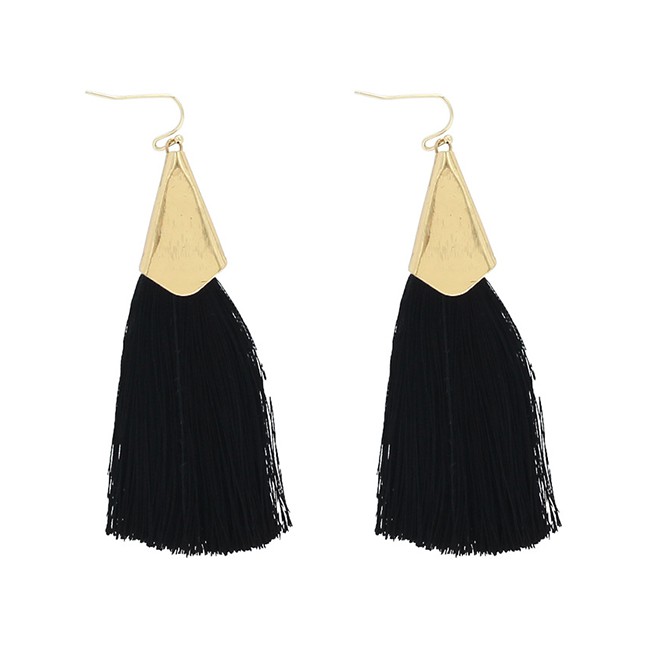 LRC Anting Gantung Fashion Tassel Decorated Long Earrings