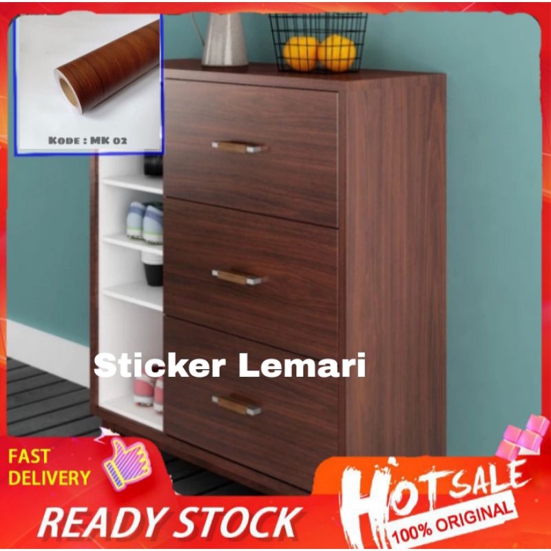 Stiker Skotlet Kayu Sticker Kitchenset Stiker Lemari Motif Kayu