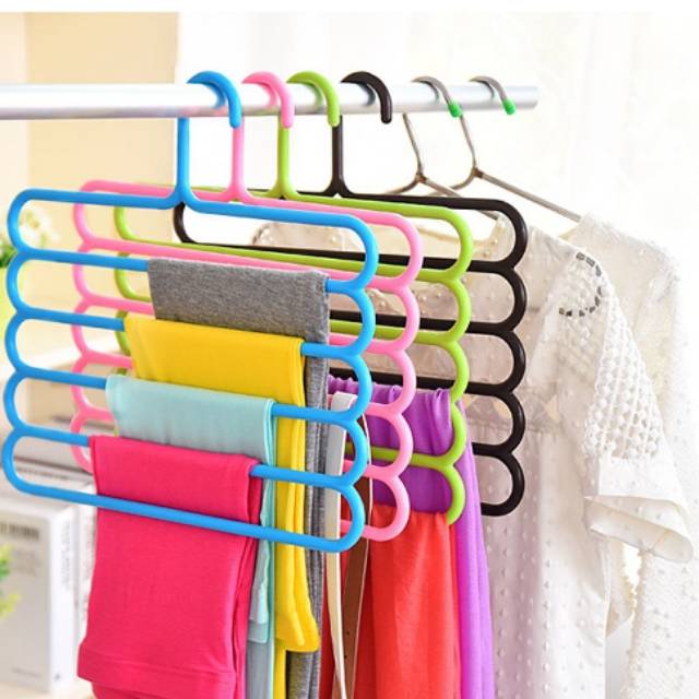 Medan Termurah Multifungsi serbaguna hanger Gantungan jilbab handuk syal hanger 5 tingkat