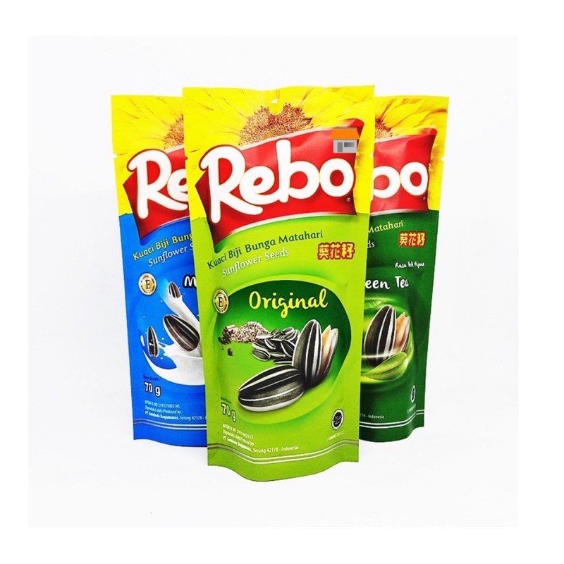 

Kuaci Rebo 70 gram / Kuaci REBO Biji Bunga Matahari