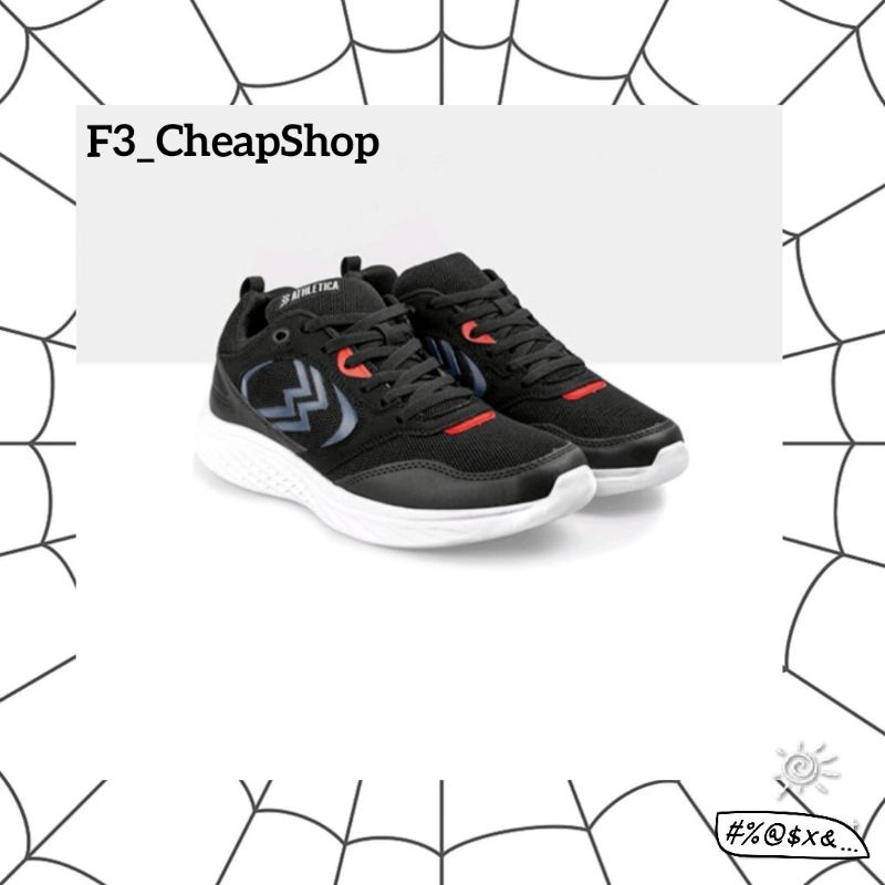 Athletica Official Shop - Lombard Black White | Sepatu Running | Sepatu Olahraga