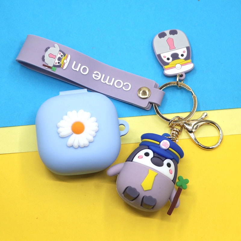 Casing Soft Case Silikon Bentuk Penguin Untuk Samsung Buds Live / Buds Pro