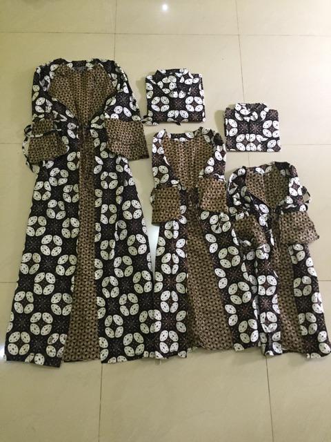 Batik Couple Keluarga Sania Ruffle Ori Ndoro Jowi Dnt Kawong