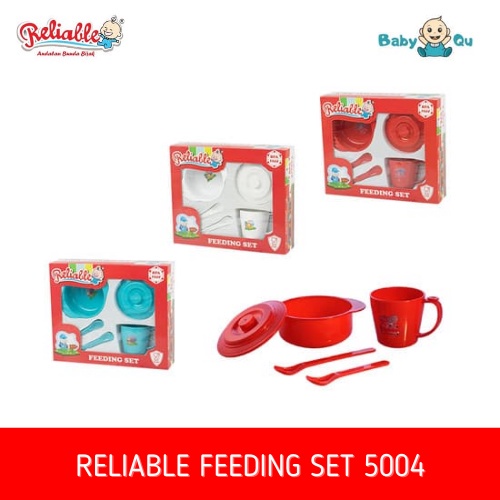Reliable Feeding Set FS-5004 Tempat Makan Bayi Set WARNA PUTIH