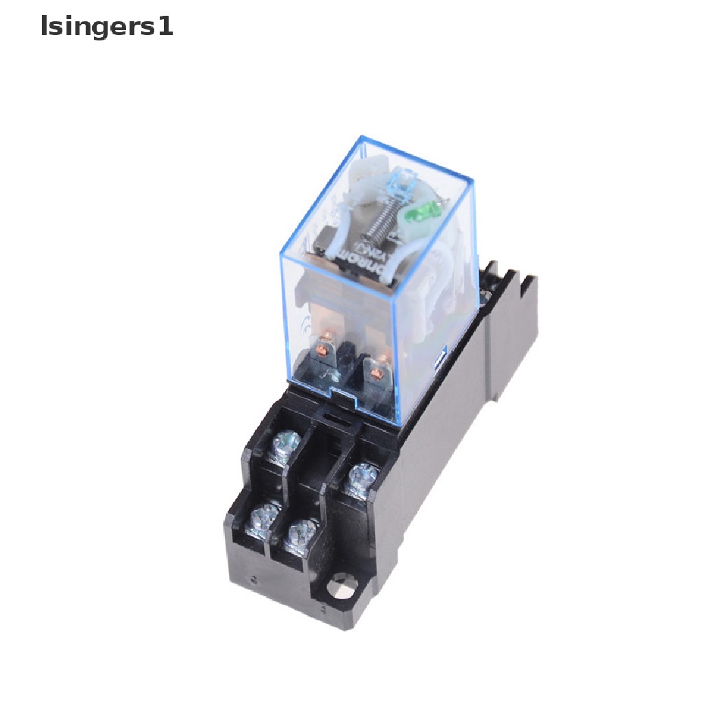 (lsingers1) Ly2nj DPDT 8-Pin HH62P JQX-13F Coil Power Relay DC 12V Dengan Socket Base  0 0 0 0 0