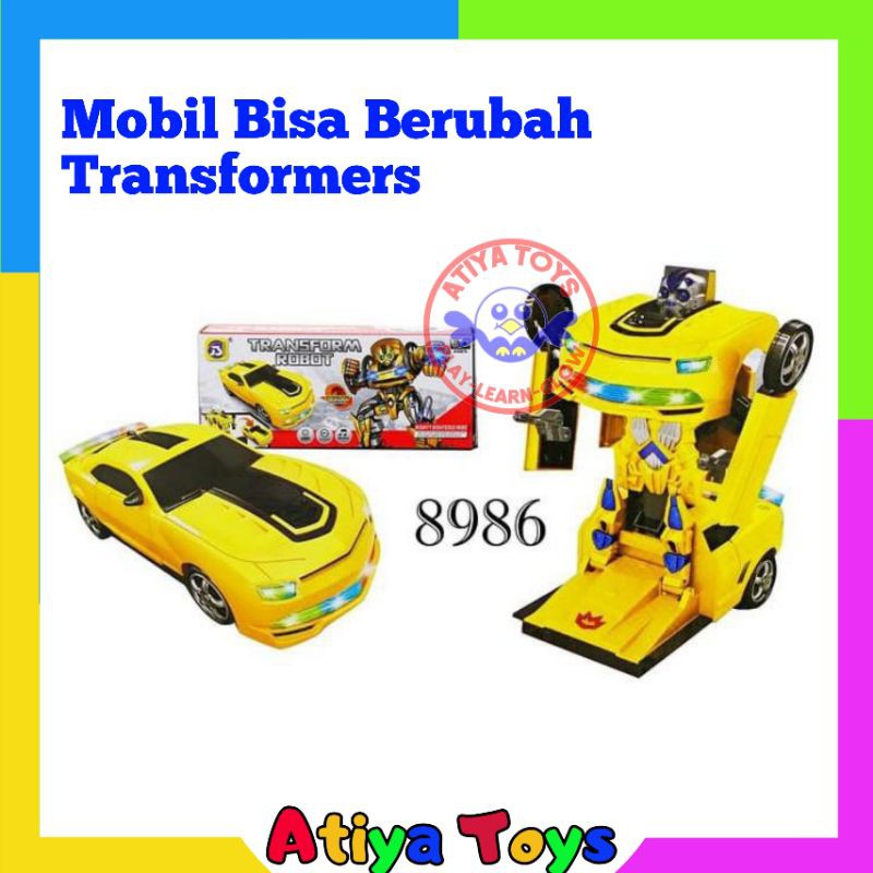 Mainan Permainan Mobil Mobilan berubah robot Transformers Transformer Action Figure Superhero Anak