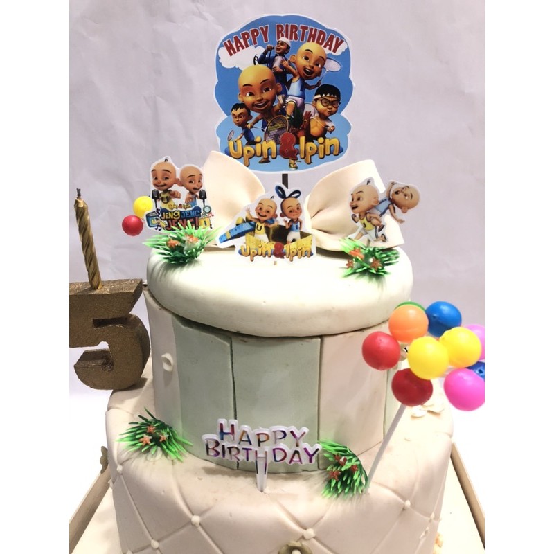 Topper cake karakter upin ipin