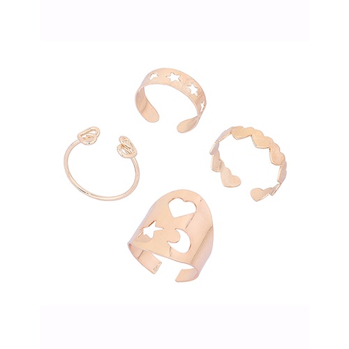 LRC Cincin Set Fashion Golden Ring Set Y65608