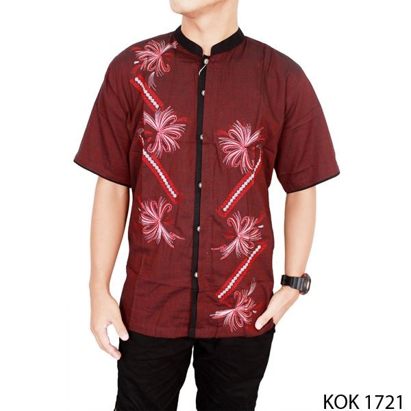 Koko Shirts For Men Katun Merah Maroon – KOK 1721