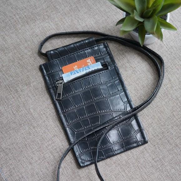 (COD) FLR Slingpouch Croco TAS HP ALL TYPE plus tempat Kartu ATM NEW!!!