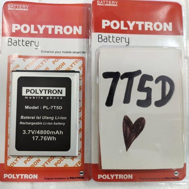 Baterai battery batrai batre Polytron 7T5D original