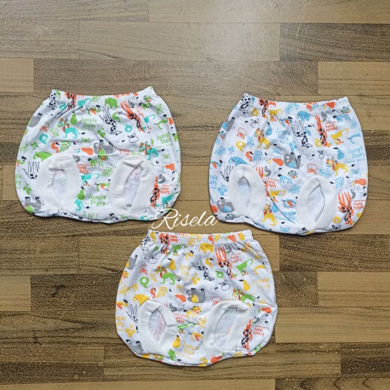 6 Pcs Celana Pop Pendek Kacamata Baru Lahir 3-36 Bulan Motif Keren dan Lucu