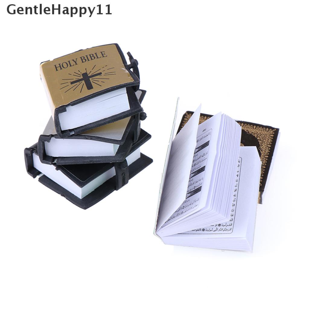 Gentlehappy Mainan Miniatur Buku Alkitab Skala 1: 12 Untuk Aksesoris Rumah Boneka