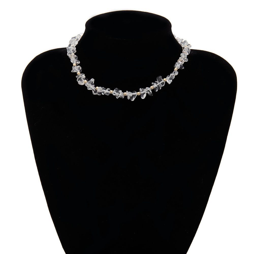 Needway  Vacation Necklace Fashion Accessories Clavicle chain Long Pendant Transparent Gift For Clavicle chain Girls Elegant Alloy Crystal Jewelry/Multicolor