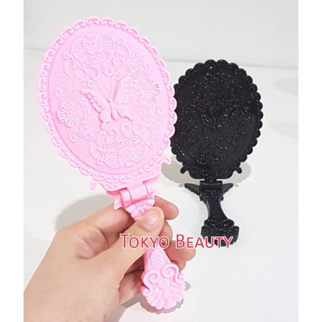 Cermin gagang handle mirror makeup anna sui butterfly vintage anna sui