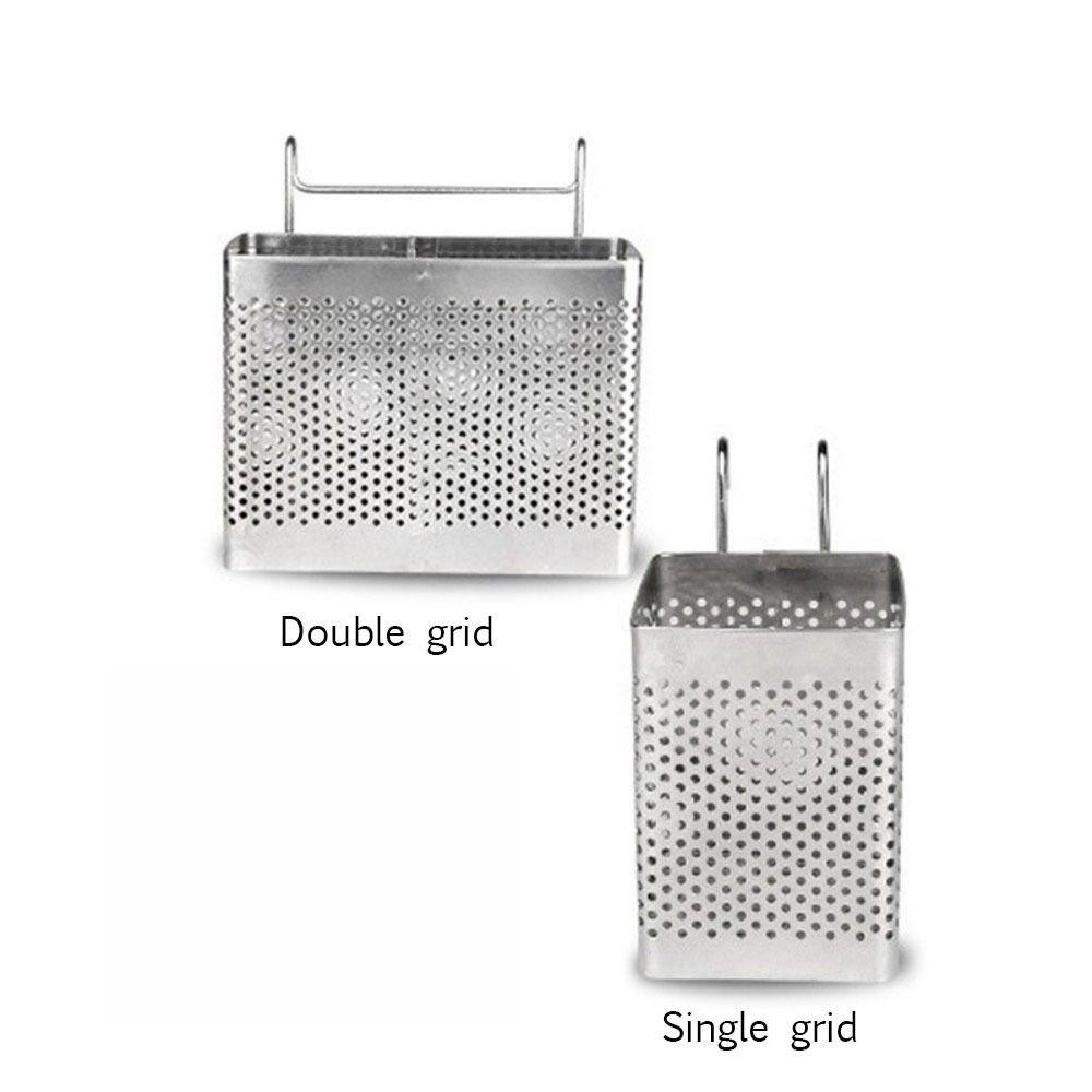 Solighter Stainless Steel Chopstick Holder Hanging Type Kotak Penyimpanan Aksesoris Dapur Peralatan Masak Rak Organizer