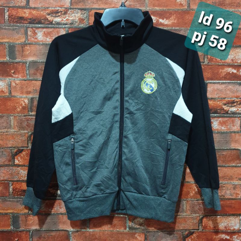 tracktop jaket olahraga official real madrid fc