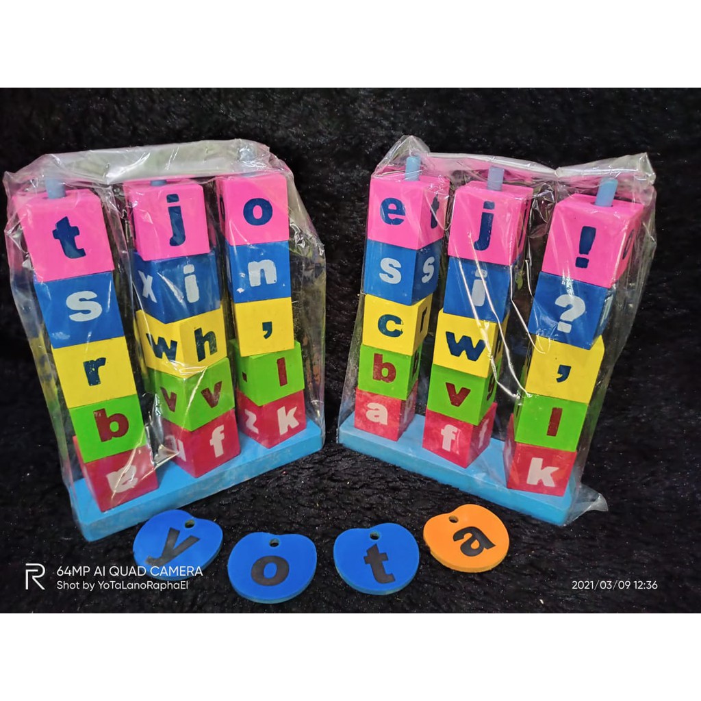 mainan kayu edukasi ape_yota balok susun huruf