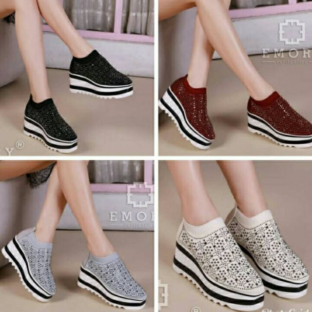 #14309 EMORY DEEDEE SNEAKER WEDGES 7CM MOTE IMPORT SNEAKERS NON TALI