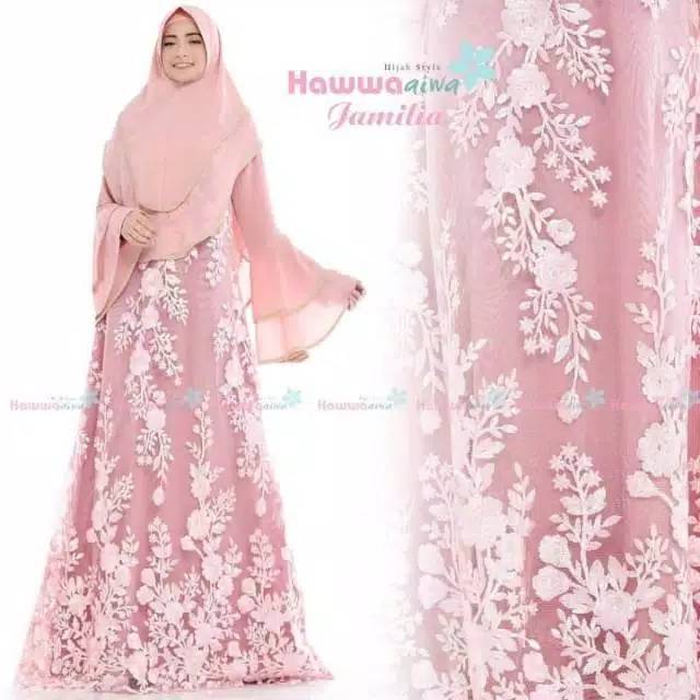 gamis premium butik/  brukat  by hawwa aiwa gamis butik ready