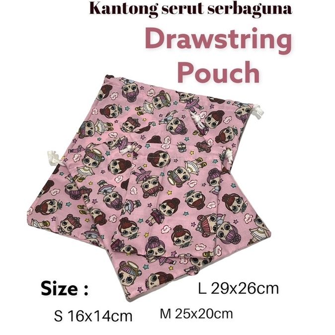 Fawn’G Handmade - Pouch serut Serbaguna Motif Karakter Kartun