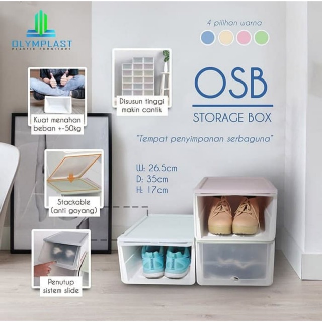 RAK KOTAK PENYIMPANAN OSB STORAGE BOX / ORGANIZER RAK KOTAK SERBAGUNA