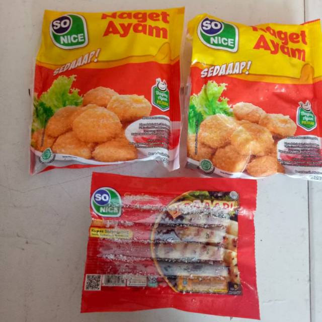 

Nugget So Nice 500gr + Sosis 375gr