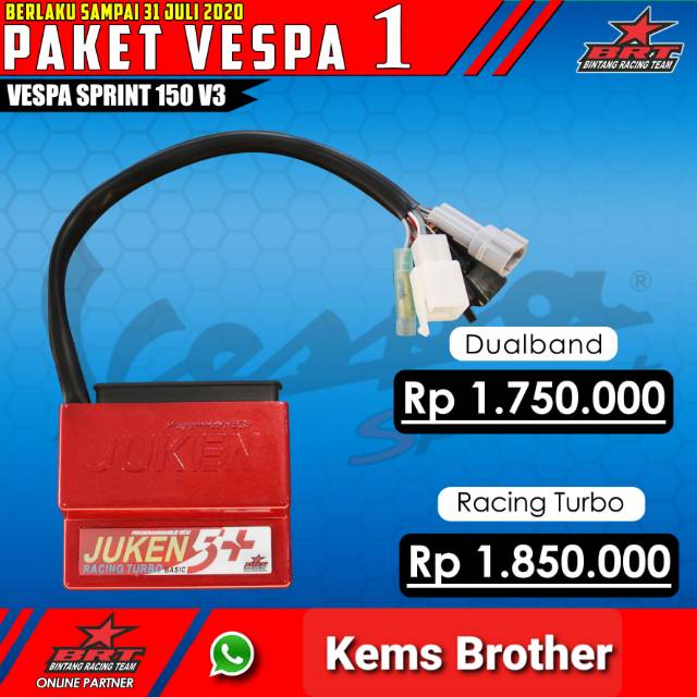 ECU JUKEN VESPA SPRINT 150 BRT DUALBAND