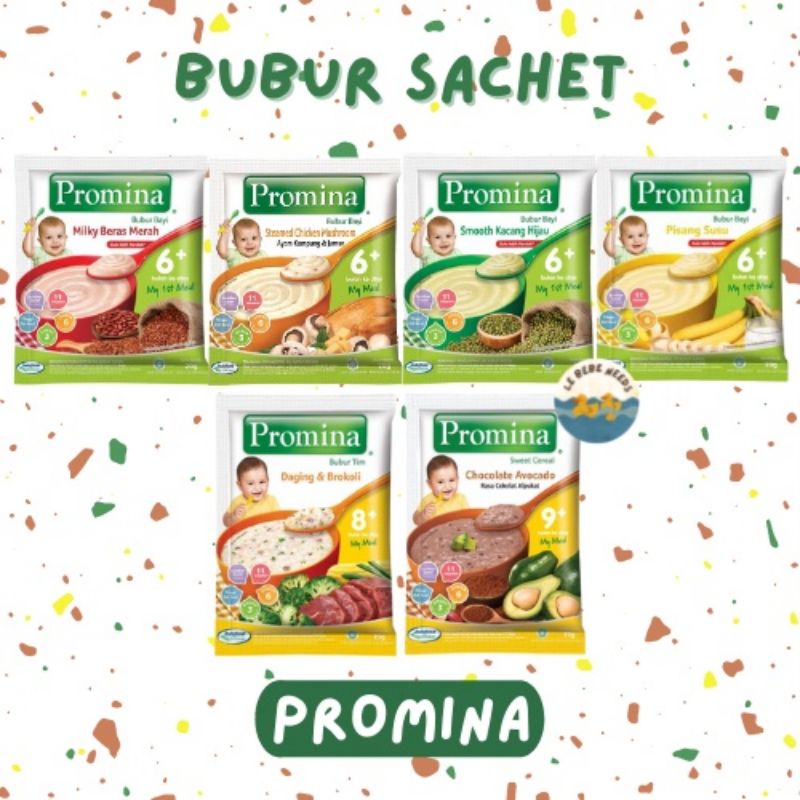 Promina Bubur Bayi/ Bubur Tim 6+ 8+ 9+ (20gr × 5pcs)