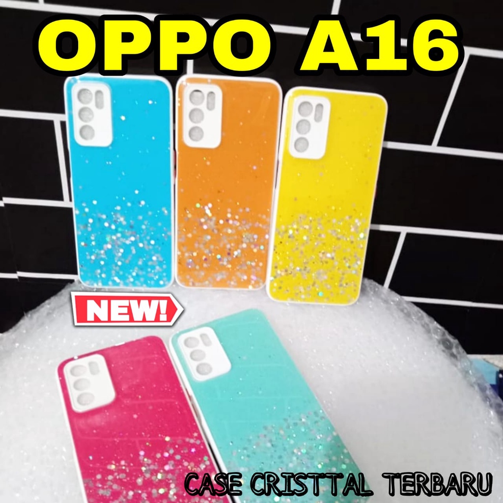 CASE OPPO A16 GLITTER MEWAH ORIGINAL CASING TERBARU