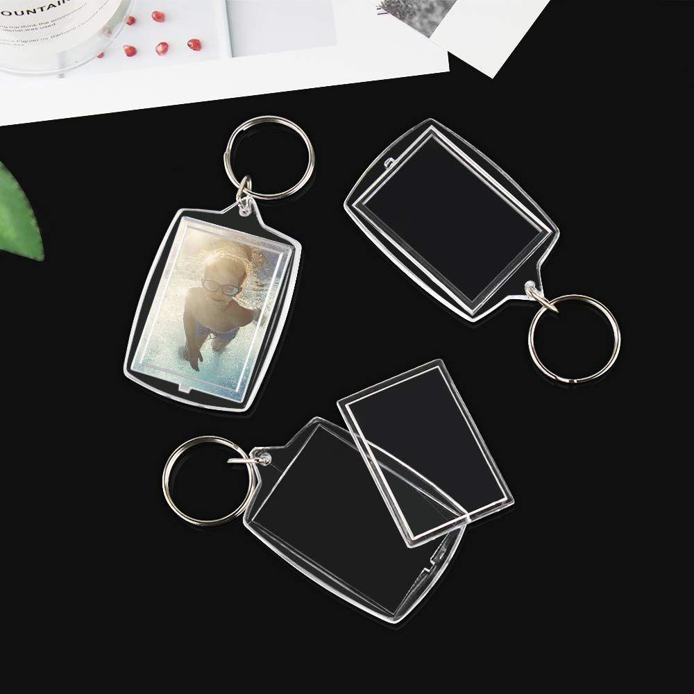 R-flower Keyring Blank Iklan keychain DIY Hadiah Split Ring Gantungan Kunci