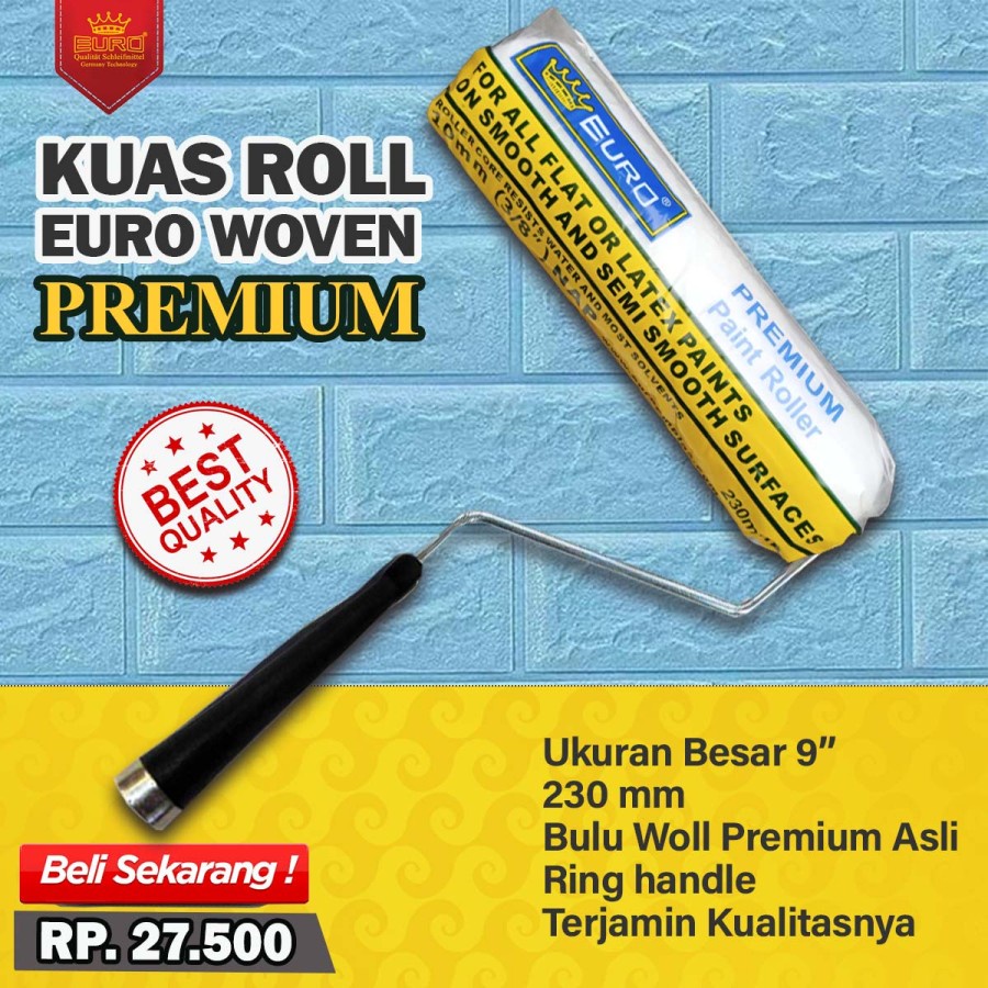 Kuas Roll Woven cat Besar 9 inch bulu woll premium murah