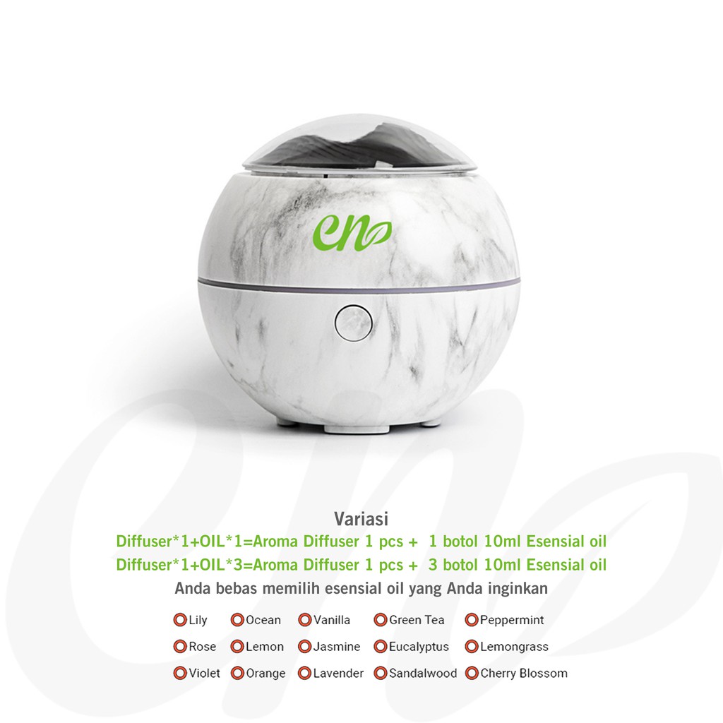 [endear]100% ORI Aroma Diffuser 150ML Aromaterapi Difuser Dengan-Marble