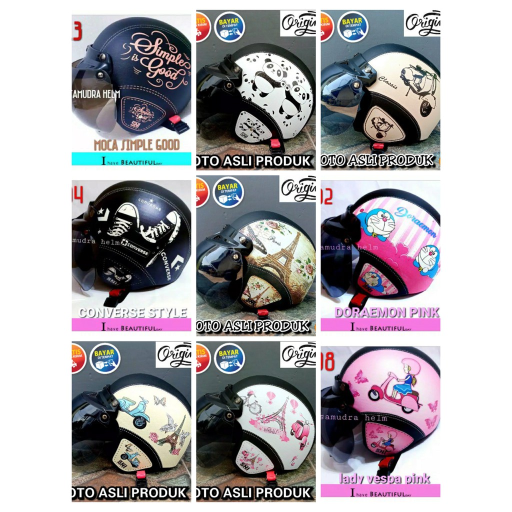 HELM BOGO DEWASA HELM UNIK CEWEK