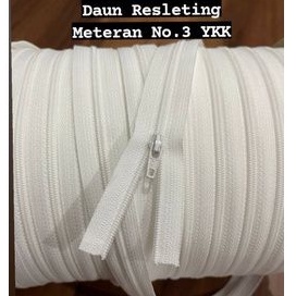 DAUN RESLETING METERAN No. 3 YKK + kepala resleting