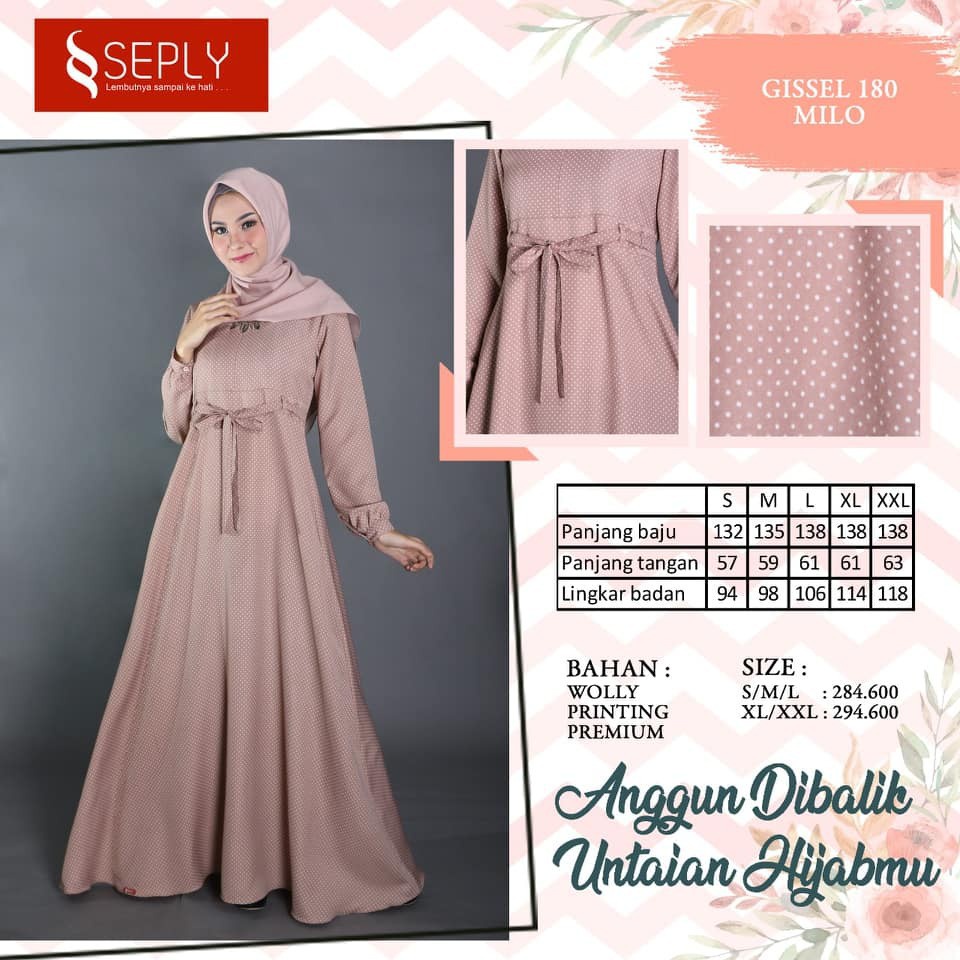 GAMIS TERBARU 2021 SEPLY GISSEL 180 MILO