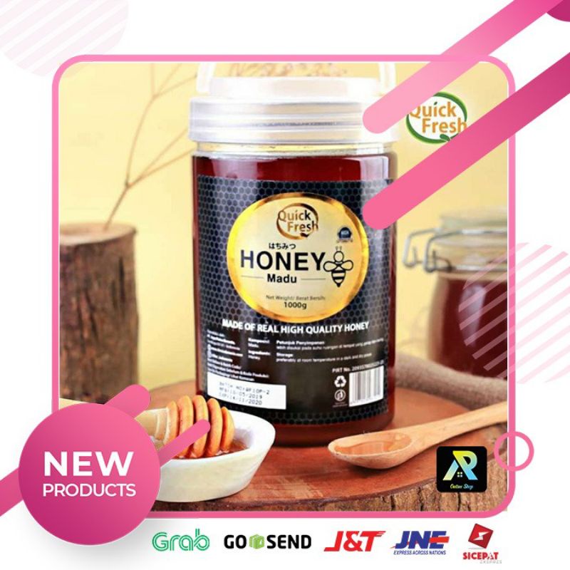 

Quick Fresh Honey uk 1kg 1000gr/Madu Original/Madu Kesehatan( Bucket Plastik)