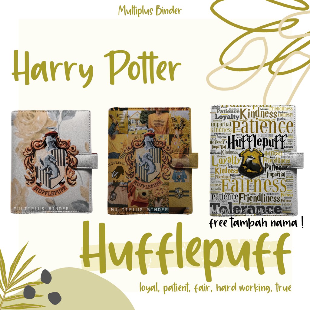 

Binder Custom Harry Potter Hufflepuff 26 Ring / 20 Ring / 6 Ring Free Tambah Nama!