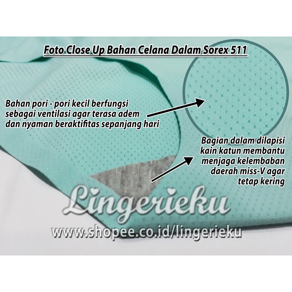 Sorex 511 CD Celana Dalam Wanita Segitiga Seamless Tanpa Jahitan Anti Nyeplak Berpori