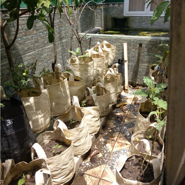 Pot tanaman planterbag diameter 35 x 35 planter bag ukuran kurleb 30 liter kuat harga grosir