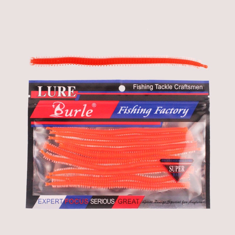 10pcs / Kantong Umpan Pancing Soft Bait Bentuk Cacing Ukuran 13.5cm 2g