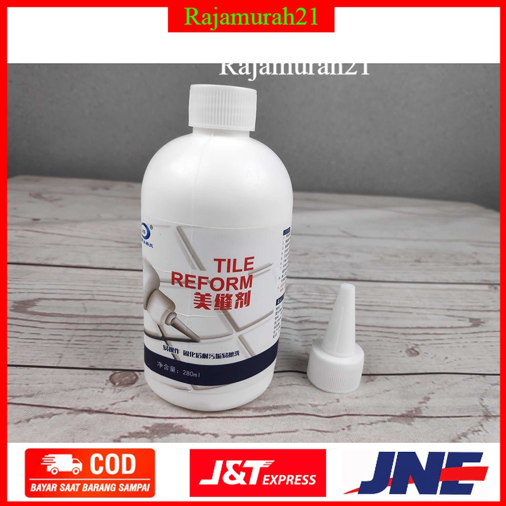 Cairan Pengisi Celah Ubin Tile Gap Refill Agent Sealer Repair Glue 280ml - TG17 - White