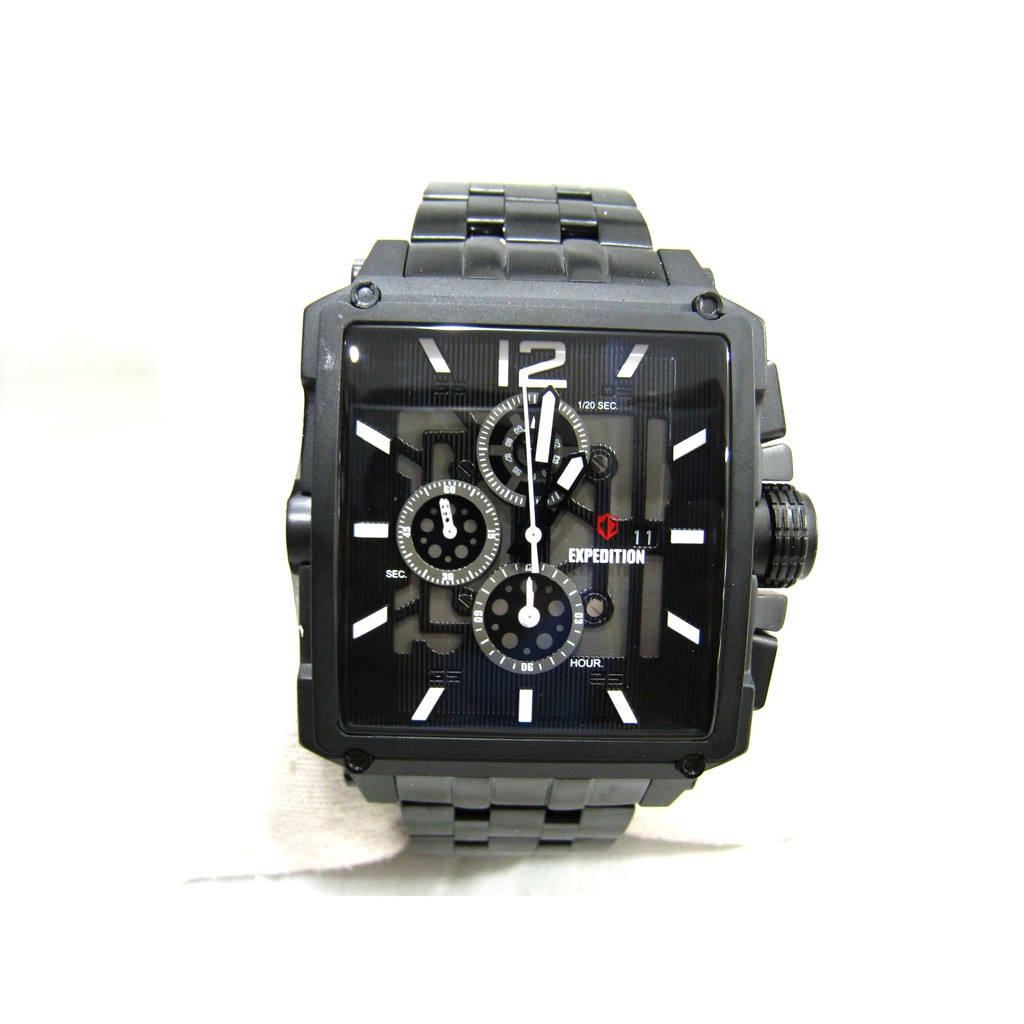 JAM TANGAN EXPEDITION WATCH 6618 PRIA SPORTY FULL BLACK ORIGINAL