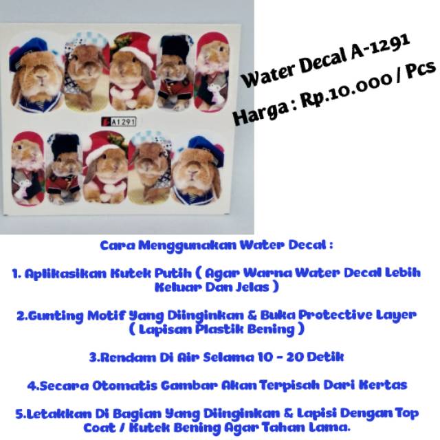 

Water Decal A-1291