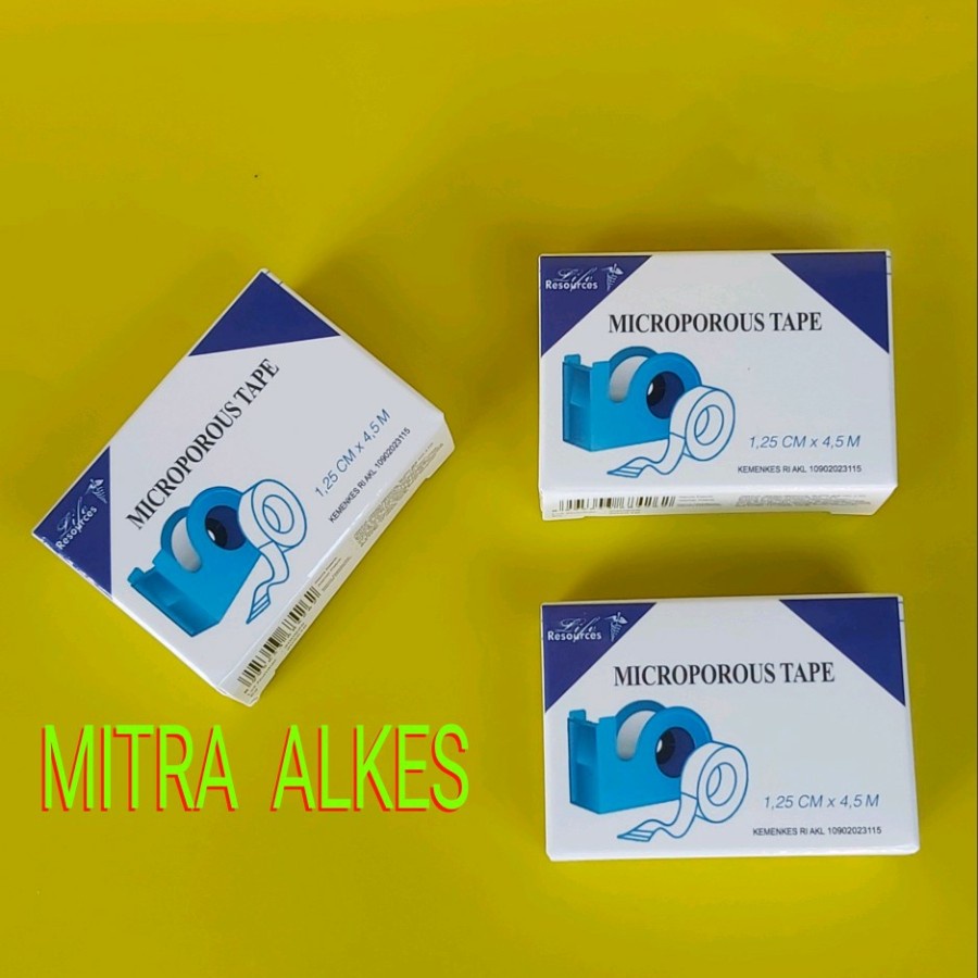 Surgical Tape 1/2 in 0.5 inchi. Plester Putih Seperti Micropor 0.5 / inci 0,5'' . Microporous 1,25cm / 1.25 cm.